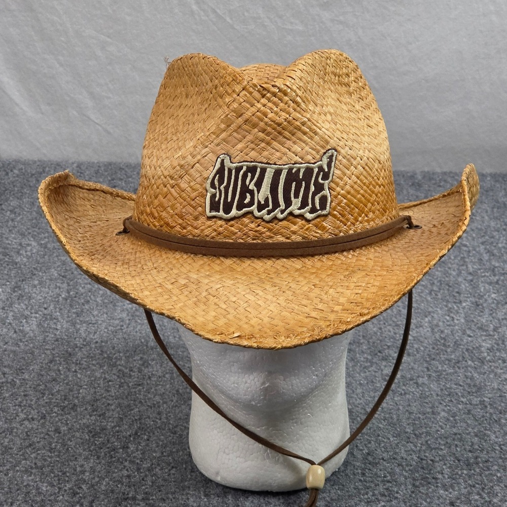 Sublime Straw Cowboy Hat Tan Festival Resort Beach Reggae Rock Summer West Coast
